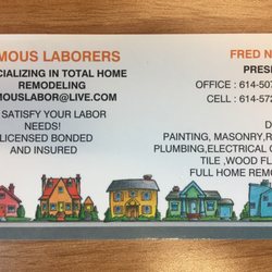 Famous Laborers - Fred's Business Card