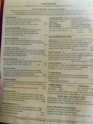 Menu photo 2 La Choza Restaurant Santa Fe, NM Menu photo 2 La Choza Restaurant Santa Fe, NM