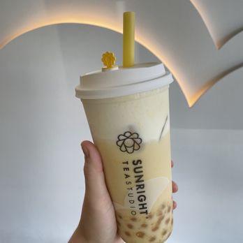 Sunright Tea Studio - mango milk tea + cheese foam + honey boba - Bubble Tea Near Me - Gardena, California Sunright Tea Studio - mango milk tea + cheese foam + honey boba - Bubble Tea Near Me - Gardena, California