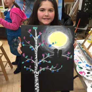 Brush It Off - Age 9, first time painting at Brush it Off! - Art Classes Near Me - Sturbridge, Massachusetts