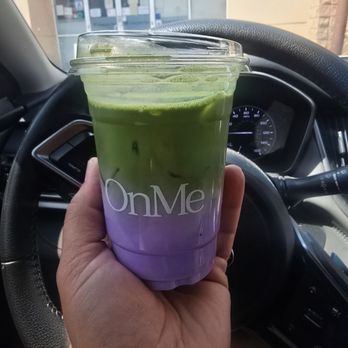 OnMe Cafe - Ube matcha latte - Coffee & Tea Near Me - Ontario, California