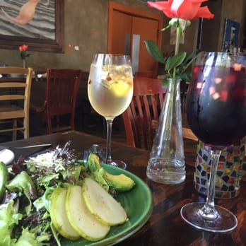 Santiago's Bodega - Avocado and Pear Salad with white and red sangria - Tapas Bars Near Me - Key West, Florida Santiago's Bodega - Avocado and Pear Salad with white and red sangria - Tapas Bars Near Me - Key West, Florida