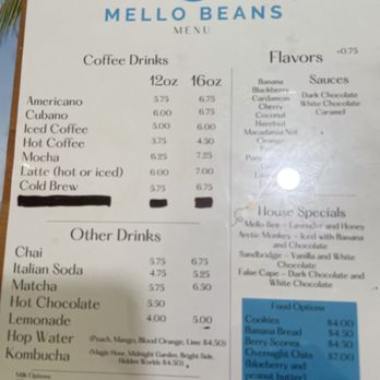 Mellō Beans Coffee - Menu - Coffee & Tea Near Me - Virginia Beach, Virginia