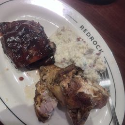 Cluck and Moo with mashed potatoes Cluck and Moo with mashed potatoes
