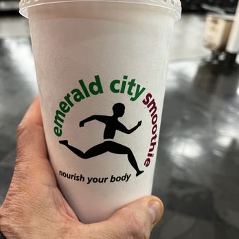 Emerald City Smoothie - Cup front - Juice Bars & Smoothies Near Me - Kirkland, Washington Emerald City Smoothie - Cup front - Juice Bars & Smoothies Near Me - Kirkland, Washington