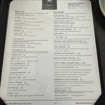 Paolino - Menu - Italian Near Me - Decatur, Georgia Paolino - Menu - Italian Near Me - Decatur, Georgia
