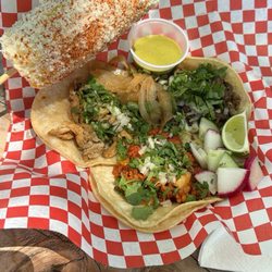 El Rico Taco BoonMex - Elote, chorizo, carne asada, & pollo