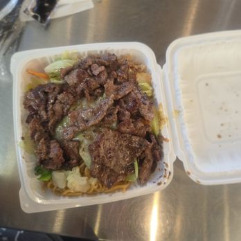 Flame Japanese Hibachi - Rice, pasta, veggies and beef - Japanese Near Me - Pasadena, Maryland