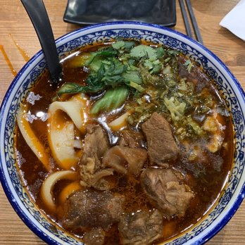Northern Cafe - Spicy beef noodle soup with pickled cabbage and hand cut noodles. - Chinese Near Me - Gardena, California Northern Cafe - Spicy beef noodle soup with pickled cabbage and hand cut noodles. - Chinese Near Me - Gardena, California