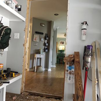 Mason Makes It Happen - Crude door opening before a fiberglass door was installed - Handyman Near Me Mason Makes It Happen - Crude door opening before a fiberglass door was installed - Handyman Near Me
