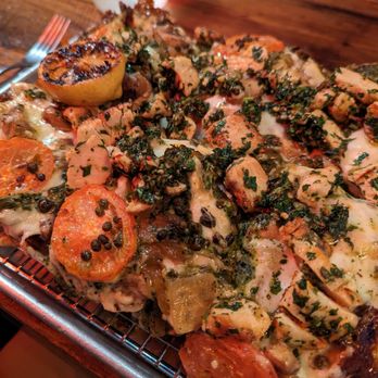 Bricks Corner - One photo of the chicken piccatta pizza just isn't enough. - Bars Near Me - Salt Lake City, Utah