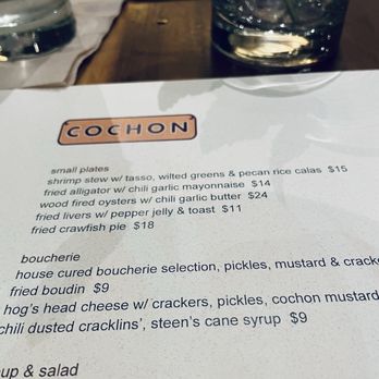 Cochon RESTAURANT - Small plates available - Cajun/Creole Near Me - New Orleans, Louisiana