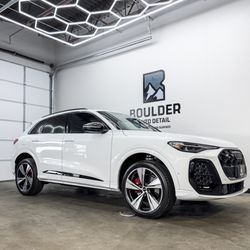 Boulder Auto Detail - Our team installed a Full Front Llumar PPF Package and Ceramic Pro Silver coating on this brand new Audi SQ5.