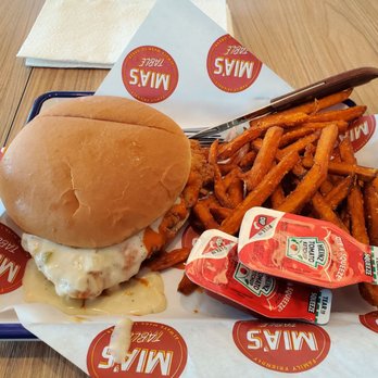 Mia's Table - Delicious Kickin Chicken Sandwich and Sweet Potato Fries! - American Near Me - Katy, Texas Mia's Table - Delicious Kickin Chicken Sandwich and Sweet Potato Fries! - American Near Me - Katy, Texas