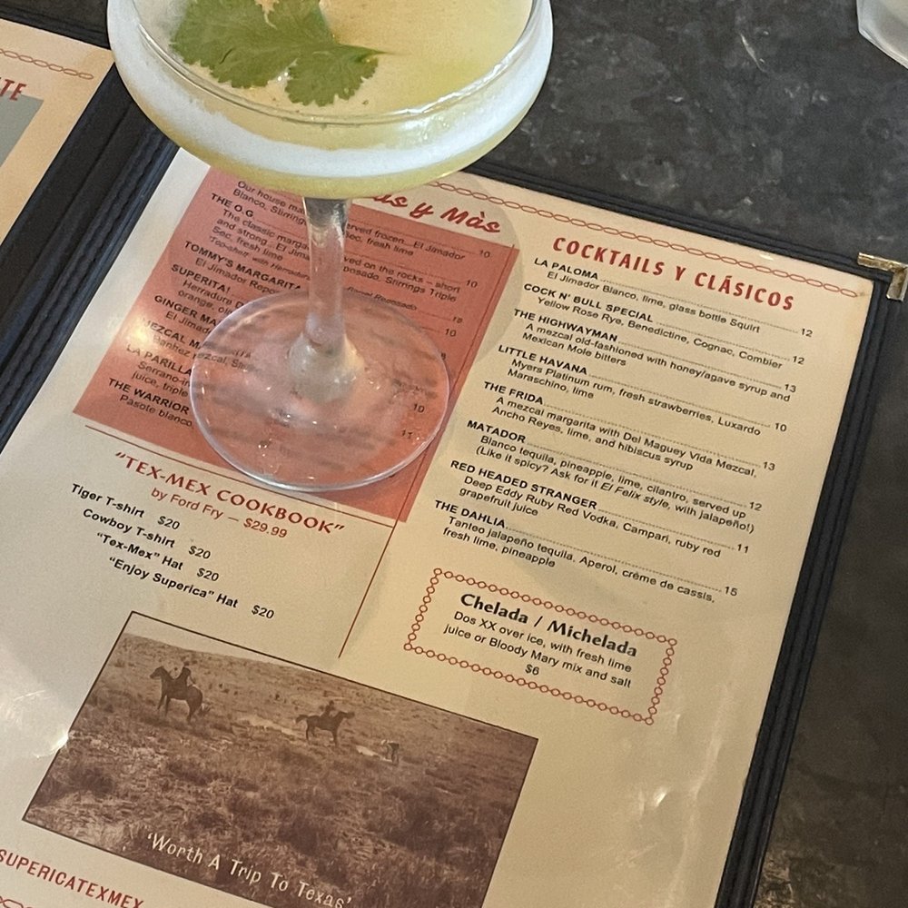 Superica - The Matador is unbelievable. Balanced, tasty & some delicious tequila! Yum - Tex-Mex Near Me - Houston, Texas Superica - The Matador is unbelievable. Balanced, tasty & some delicious tequila! Yum - Tex-Mex Near Me - Houston, Texas