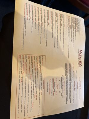 Menu photo 2 Vizcaya SoHo Tampa, FL Menu photo 2 Vizcaya SoHo Tampa, FL