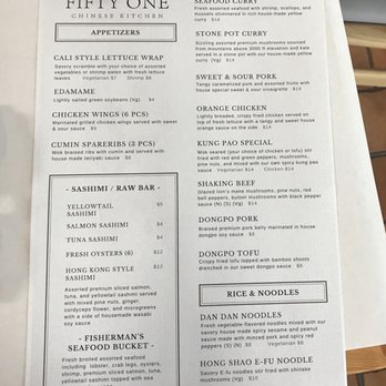 Fifty One - Front of the menu - Chinese Near Me - Culver City, California Fifty One - Front of the menu - Chinese Near Me - Culver City, California