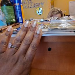 My new nail color for my wedding . It's OPI Gel..SUPER shiny, long lasting.