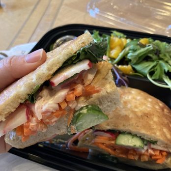 Urbane Cafe - Vegan Bahn Mi: there's tofu in it for protein! Lots of cilantro (if you like that!) - Salad Near Me - Northridge, California