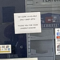United States Postal Service - Sign on door