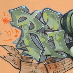 Le Rio Grande - Fresque tag rio grande