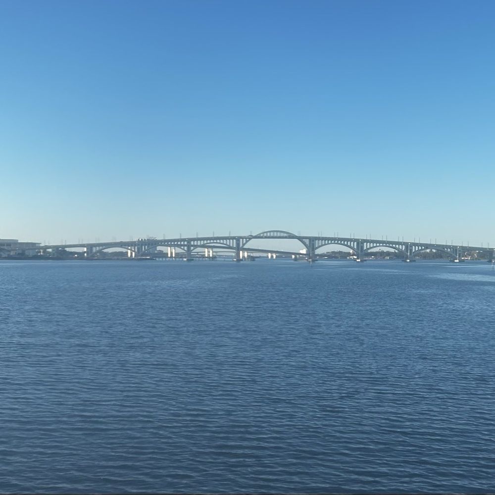 Dine and Cruise - Heading out and seeing our first of many bridges - Boat Tours Near Me - Daytona Beach, Florida