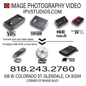 Image Photography & Video - Old video tapes to digital usb - Photography Stores & Services Near Me - Glendale, California Image Photography & Video - Old video tapes to digital usb - Photography Stores & Services Near Me - Glendale, California