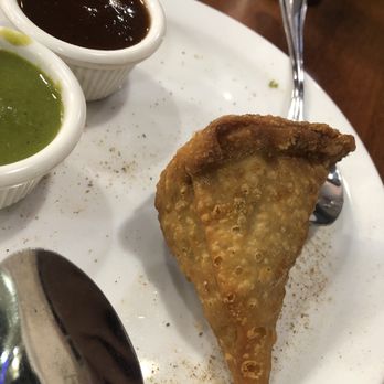 Tandoori Flame - Vegetable samosas. Only one left for the picture cause I ate the other one so fast! - Indian Near Me - Patterson, California