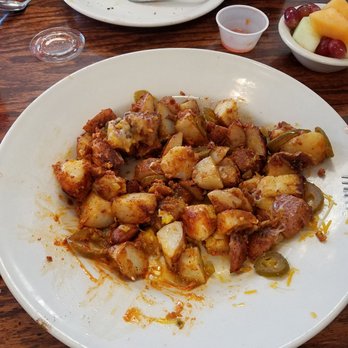 Haneys Cafe - I ordered it with 2 eggs over easy this is all the leftover potatoes, not much chorizo just chunks of potatoes - Cafes Near Me - Fort Myers, Florida Haneys Cafe - I ordered it with 2 eggs over easy this is all the leftover potatoes, not much chorizo just chunks of potatoes - Cafes Near Me - Fort Myers, Florida