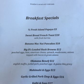 Casey Nakama Golf Development Center - Breakfast Special Menu - Golf Near Me - Waimanalo, Hawaii Casey Nakama Golf Development Center - Breakfast Special Menu - Golf Near Me - Waimanalo, Hawaii
