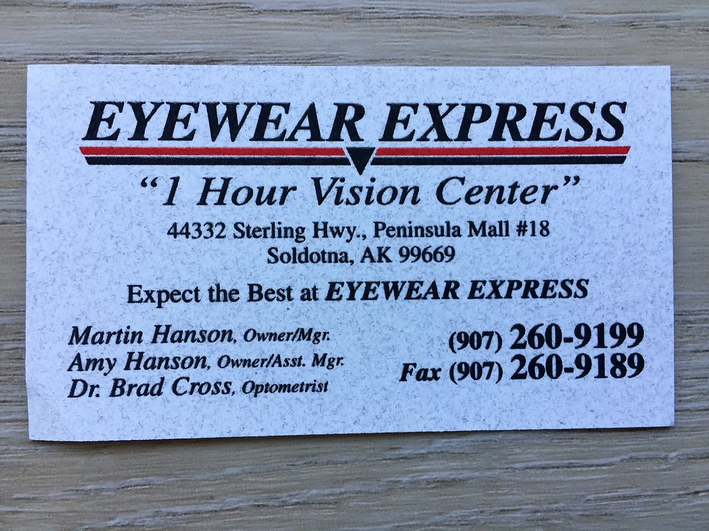 EYEWEAR EXPRESS Updated August 2024 44332 Sterling Hwy, Soldotna