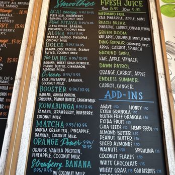 Playa Bowls - menu continued - Coffee & Tea Near Me - Merrick, New York Playa Bowls - menu continued - Coffee & Tea Near Me - Merrick, New York