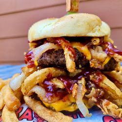 Circle M Crawfish - Double Bacon Western Burger