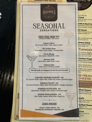 Menu photo 1 Hideaways Tavern and Grille Plantation, FL Menu photo 1 Hideaways Tavern and Grille Plantation, FL