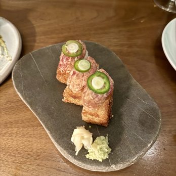 CUT by Wolfgang Puck - Tuna Tartare Crispy Rice - Steakhouses Near Me - Las Vegas, Nevada CUT by Wolfgang Puck - Tuna Tartare Crispy Rice - Steakhouses Near Me - Las Vegas, Nevada
