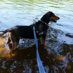 A water break from hiking the trails A water break from hiking the trails