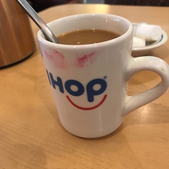 IHOP - This is how my coffee came out... dishwashers need to learn how to wash dishes properly.  Unsanitary and slow service. - Breakfast & Brunch Near Me - Hillsboro, Texas
