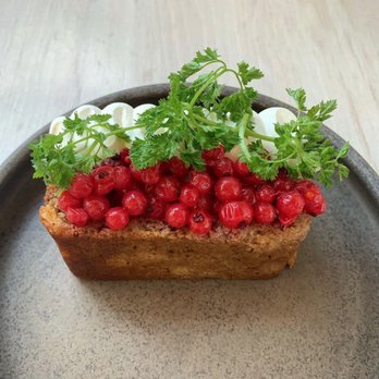 Destroyer - Spiced apricot bread, red currants, creme fraiche - New American Near Me - Culver City, California Destroyer - Spiced apricot bread, red currants, creme fraiche - New American Near Me - Culver City, California