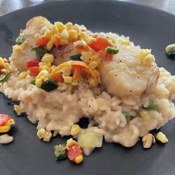 Coop 303 - Seared scallops and risotto - New American Near Me - Atlantic Beach, Florida