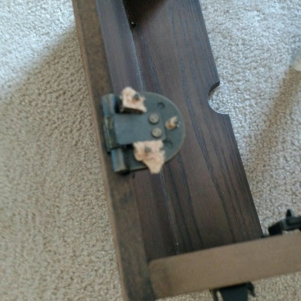 Ashley Store - This is a photo of the drawer that fell a part upon opening it. You can plainly see that the whole face of the drawer is missing. - Furniture Stores Near Me - Chattanooga, Tennessee
