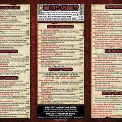 Appetizers, Lunch, Dinner, and Kids Menu