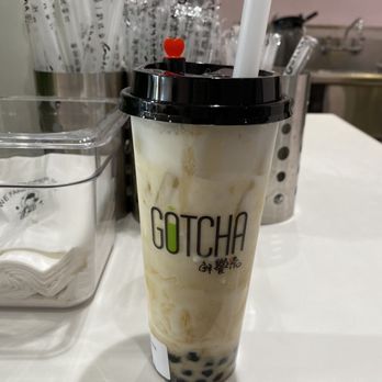 Gotcha Tea House - Large Maple sugar milk tea with boba - Tea Rooms Near Me - Rosemead, California