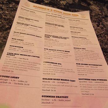 Alisha’s 5 Star Dive Bar - Beer list 11/25 - Dive Bars Near Me - Williamstown, New Jersey Alisha’s 5 Star Dive Bar - Beer list 11/25 - Dive Bars Near Me - Williamstown, New Jersey