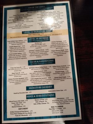 Menu photo 2 Level 20 Bethel Park, PA