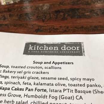 Kitchen Door - Glimpse of menu - Cocktail Bars Near Me - Napa, California