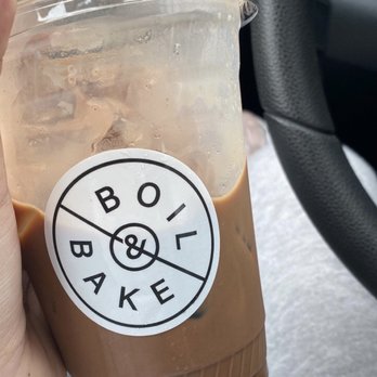 Boil & Bake - Chai latte with oat milk. So delicious. - Bagels Near Me - Costa Mesa, California