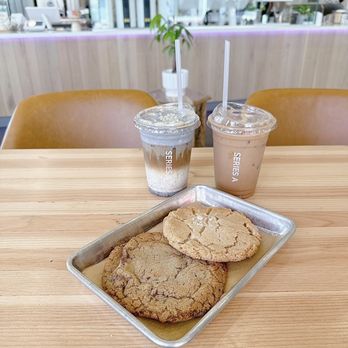 Series A Coffee - Black Sesame Latte & Mocha Chocolate chip & brown sugar cookie @ada.foodiee - Coffee & Tea Near Me - Beverly Hills, California Series A Coffee - Black Sesame Latte & Mocha Chocolate chip & brown sugar cookie @ada.foodiee - Coffee & Tea Near Me - Beverly Hills, California