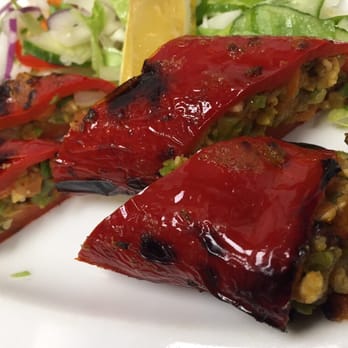 Blue Junction - Paneer filled Romano Red Peppers - Indian Near Me - Morden, XGL Blue Junction - Paneer filled Romano Red Peppers - Indian Near Me - Morden, XGL