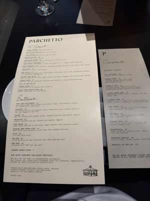 Menu photo 1 Parchetto Paso Robles, CA Menu photo 1 Parchetto Paso Robles, CA