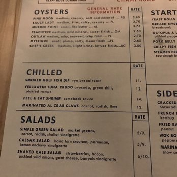 Automatic Seafood and Oysters - Menu - Seafood Near Me - Birmingham, Alabama